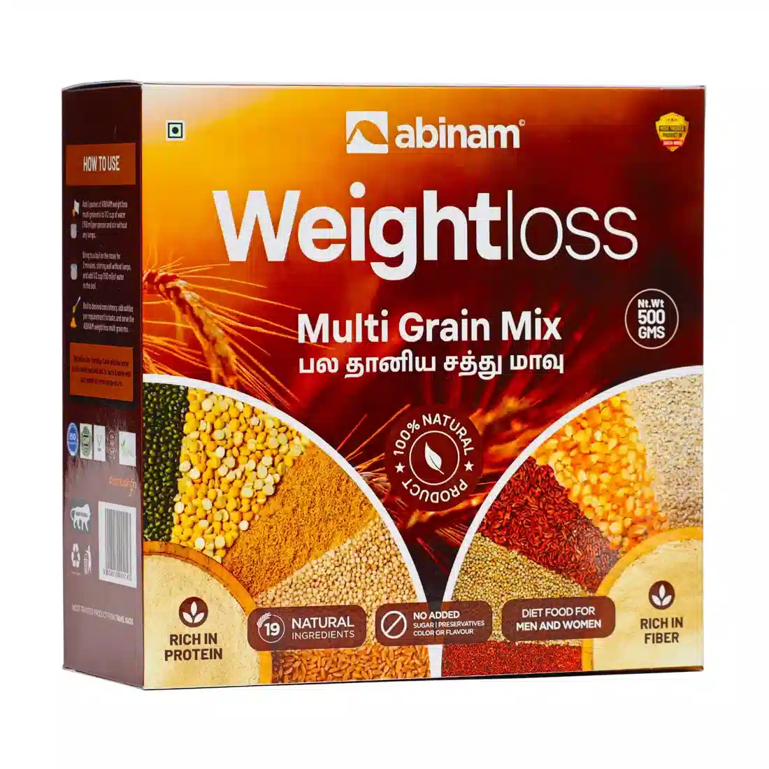 Abinam Weight Loss Multigrain Mix – 500 g (25 g × 20 Sachets)