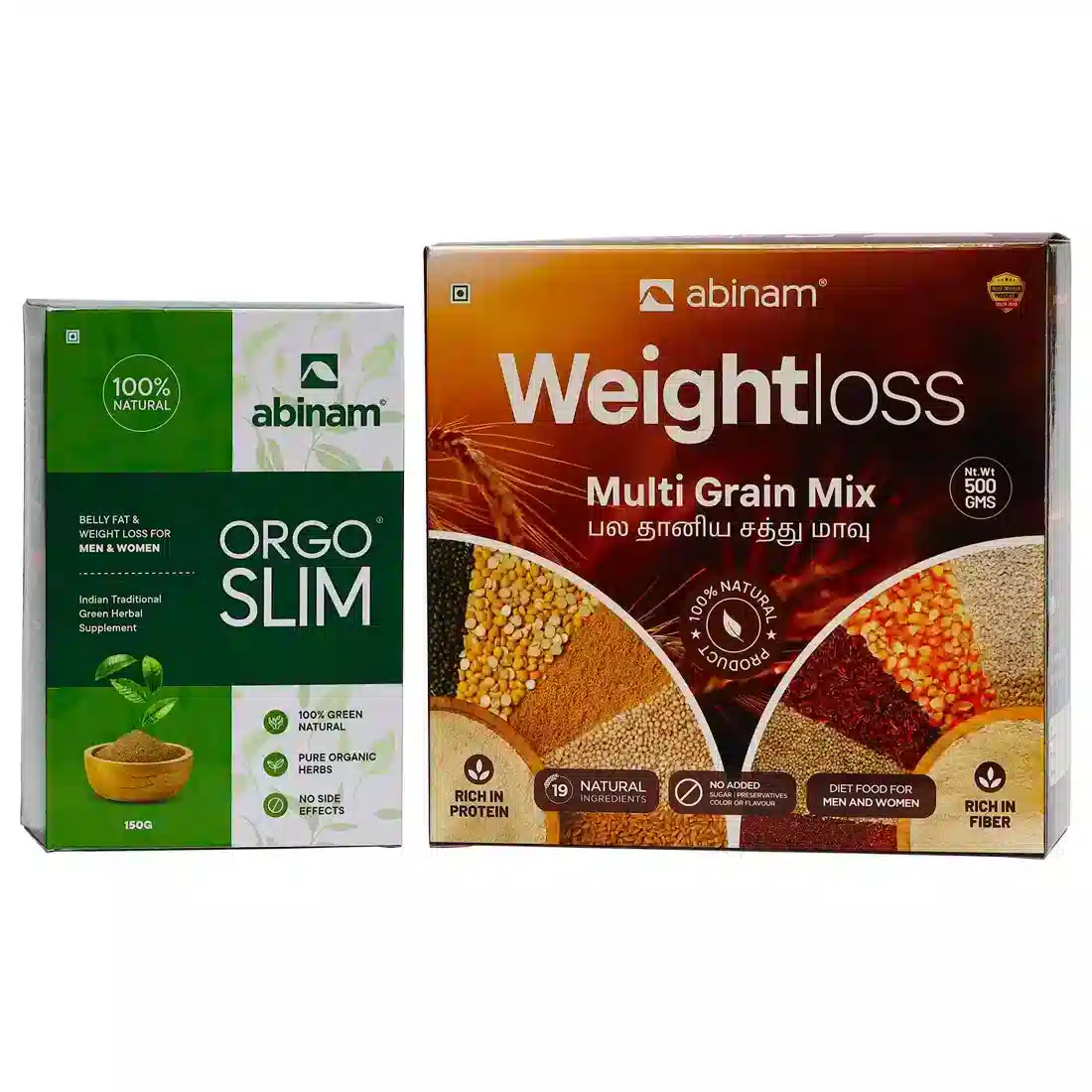 Orgo Slim & Multigrain Mix Combo – Structured Diet Meal Support | Abinam