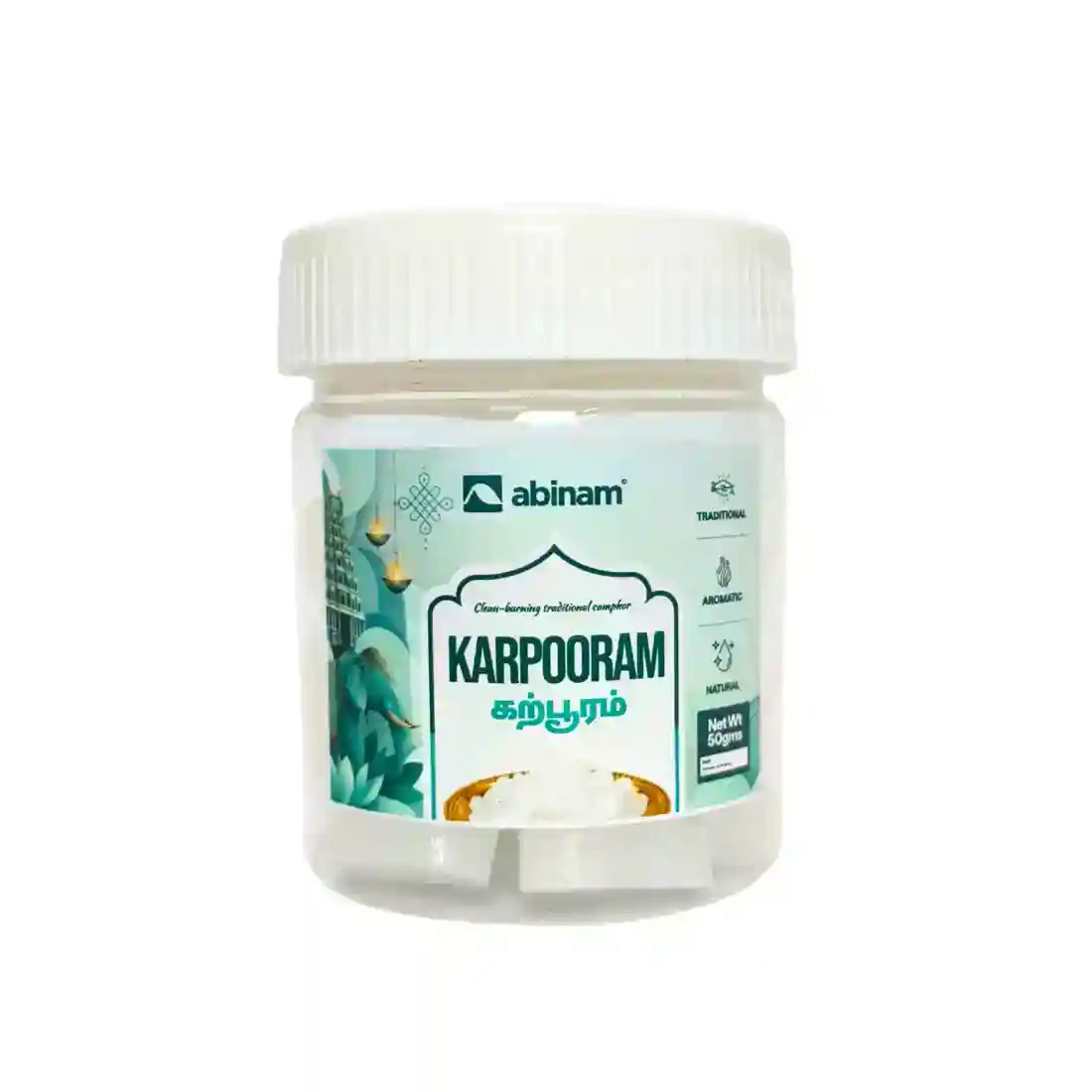 Karpooram – Camphor for Pooja 50g | Abinam